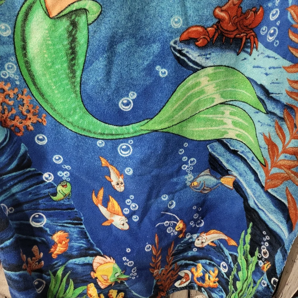 Little Mermaid movie Beach Towel vintage
